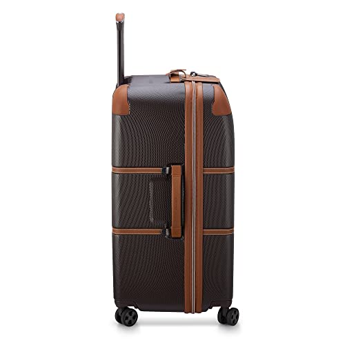 DELSEY PARIS Chatelet Air 2.0 - Hardside Checked Luggage Trunk 26 Inch - TSA Lock- 360° Spinner Wheels - Polycarbonate Travel Suitecase, Chocolate Brown