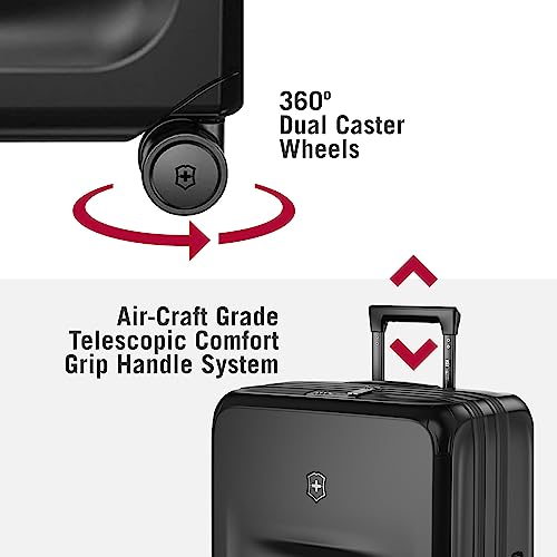 Victorinox Spectra 3.0 Expandable Medium Case - Modern Hardside Luggage - Rolling Suitcase with Spinner Wheels - Holds Travel Accessories - 81 Liters, Black