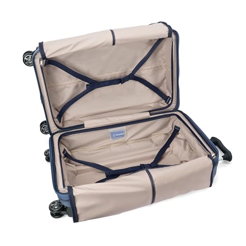 Travelpro Platinum Elite Hardside Expandable Spinner Wheel Luggage TSA Lock Hard Shell Polycarbonate Suitcase, Dark Sky Blue, Checked-Medium 25-Inch