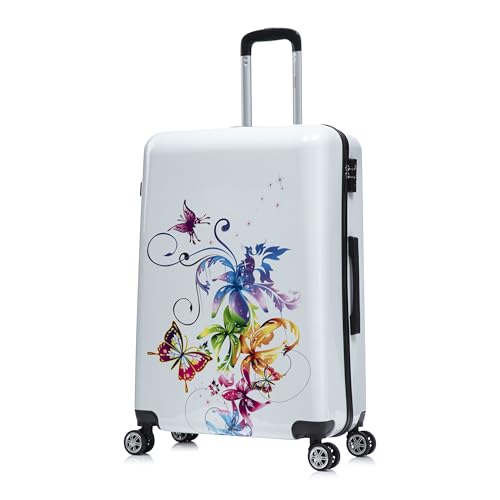 InUSA Fusion Plastic 4-Wheel Spinner Luggage, Fusion (IUAPC00L-FUS)