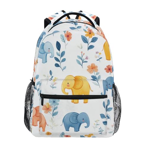 SyXIOP Cartoon Cute Elephant White carry on backpacks for kids with big books bag for teen para bebes varon