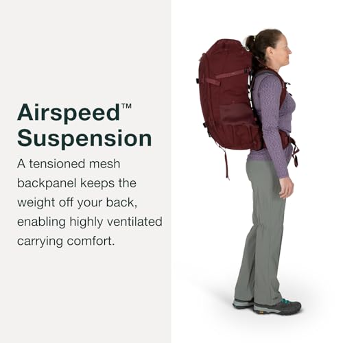 Osprey Fairview Trek 50L Women's Travel Backpack, Night Jungle Blue