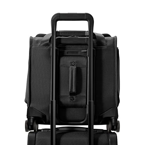 Briggs & Riley Cabin Spinner - Carry On Luggage for Travel, Suitcases with Wheels, Softside Rolling Bag for Men & Women, Fits Under Plane Seat, Interlocking Handle - Baseline Collection, Black