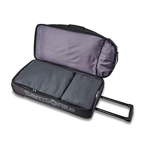 Samsonite Andante 2 Wheeled Duffel Bag – 28-Inch Durable Rolling Luggage with Inline Skate Wheels, Push-Button Handle & Spacious Compartments – Travel-Friendly and Lightweight - Riverrock/Black
