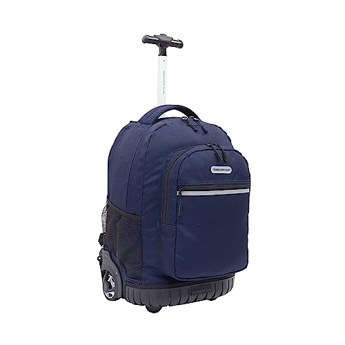 Travelers Club 18" Rolling Backpack with Shoulder Straps, Navy Blue