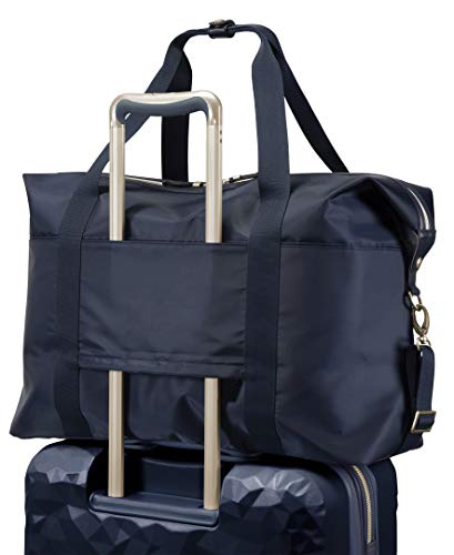 Ricardo Beverly Hills Indio Weekender Duffel Softside Lightweight Overnight Bag and Great for The Gym, Three Straps and A Trolly Sleeve, Navy Blue, Carry-On 13-Inch