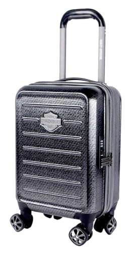 Harley-Davidson 4 Piece Cruiser Hard Sided Expandable Wheeling Luggage Set Grey