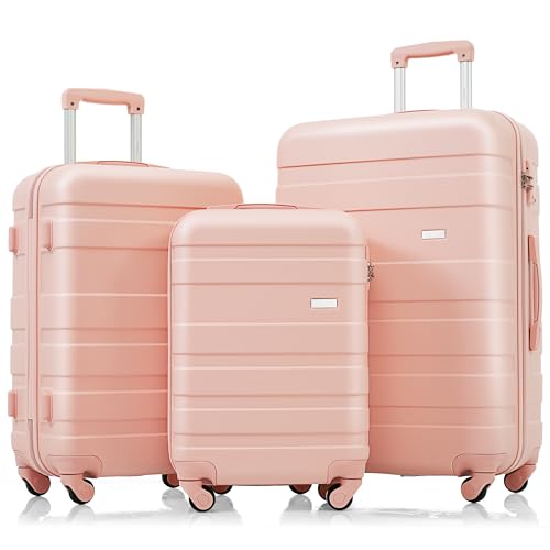 Luggage 3 set ABS Hardside Luggage Sets Spinner Wheel Suitcase