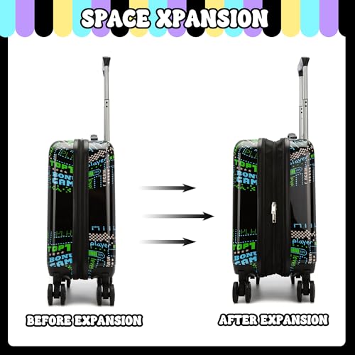 Homskiii Kids Luggage Set 3 piece Kids Suitcase with Spinner Wheels 16" Childrens Luggage for Boys With Wheels Hard Shell Luggage Sets Airline Approved