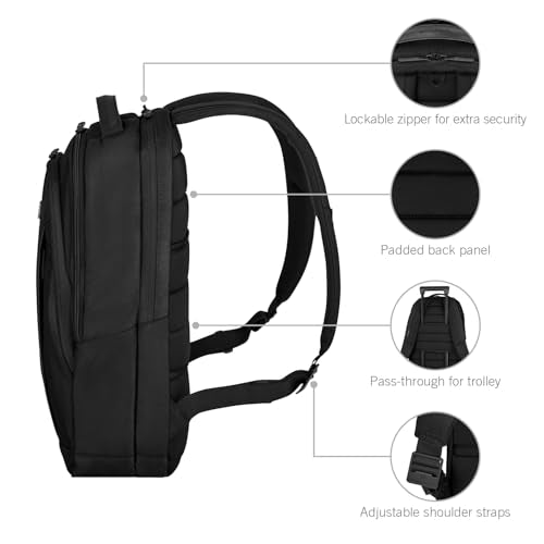 Victorinox Altmont Professional Compact Laptop Backpack - Tablet & Laptop Bag for Travel Accessories - Computer Backpack Includes Sleek Organizer - 16 Liters, Black