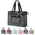 BAGSMART Mesh Beach Bag with Zipper Pocket, Large Beach Tote Bags for Women