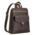 S-ZONE Small Leather Backpack Purse for Women Vintage Casual Daypacks Travel Rucksack Handbag