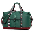 SUNNY BIRD Duffel with Utility Pouch, 40L Weekender Overnight Bag with Shoe Compartment for Travel and Sports (Greenboho)