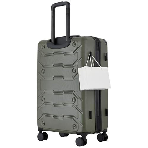Wrangler ATG Trailway Expandable Hardside Luggage, Winter Moss, 22" Carry-On