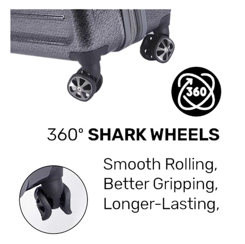Harley-Davidson 4 Piece Cruiser Hard Sided Expandable Wheeling Luggage Set Grey