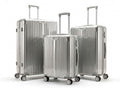 Gabbiano Macan 3 Piece ABS Luggage Set – Expandable Hardshell Suitcase with Add-A-Bag Strap, TSA Lock & 8-Wheel Spinners – Lightweight (20" Carry On, 26" Medium, 30" Large) (Silver, 3-Piece set)