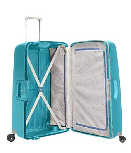 Samsonite S'Cure - Spinner, Aqua Blue, L (75 cm - 102 L), Spinner