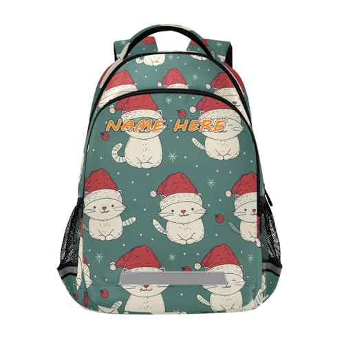 HXshaoye Cute Animal Winter Cat customized name carry on backpacks for kids with big personalized name tag bookbags for boy para bebes varon reflective stripes sturdy zippers mochila mochilas para de