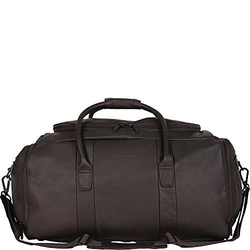 Kenneth Cole REACTION Duff Guy Colombian Leather 20" Single Compartment Top Load Travel Duffel Bag, Cognac