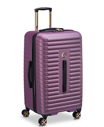 DELSEY PARIS Cruise 3.0 Hardside Expandable Luggage with Spinner Wheels, Plum, Checked 26 Inch Trunk