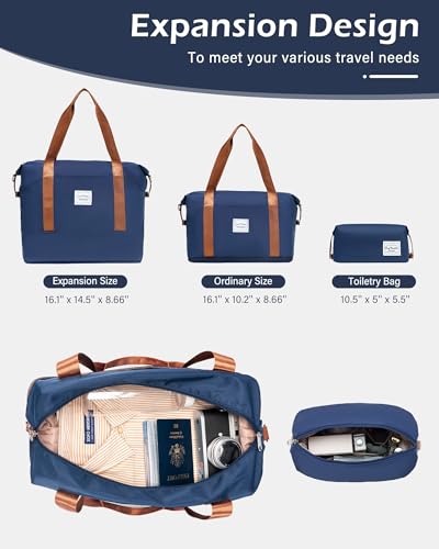 LONG VACATION Luggage Set 6 Piece Luggage ABS hardshell TSA Lock Spinner Wheels Luggage Carry on Suitcase (NAVY, 6 piece set)