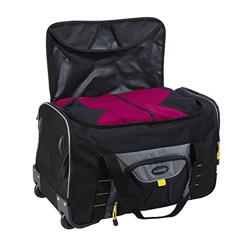 TPRC Sierra Madre Duffel Bag, Black, 21" Rolling