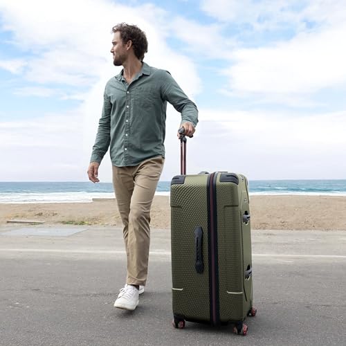Traveler's Choice Maxporter II Polycarbonate Hardside Trunk with Spinner Wheels, Green, 31-Inch Large Trunk