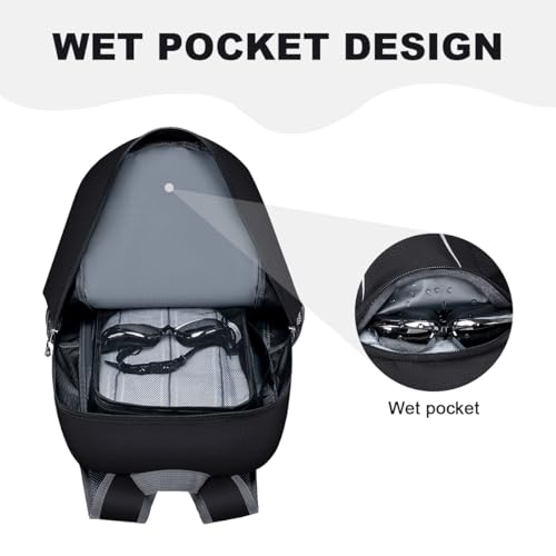 MIYCOO Backpack - Ultra Lightweight Packable Backpack for Travel Camping, Hiking Back Pack Waterproof Foldable Daypack for Men Women Black