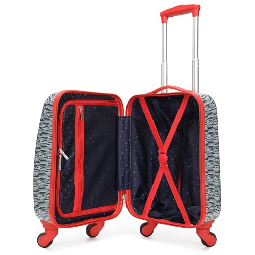 Nautica Kids 18" Hardside Carry-on Suitcase with Spinner Wheels, Shark Attack