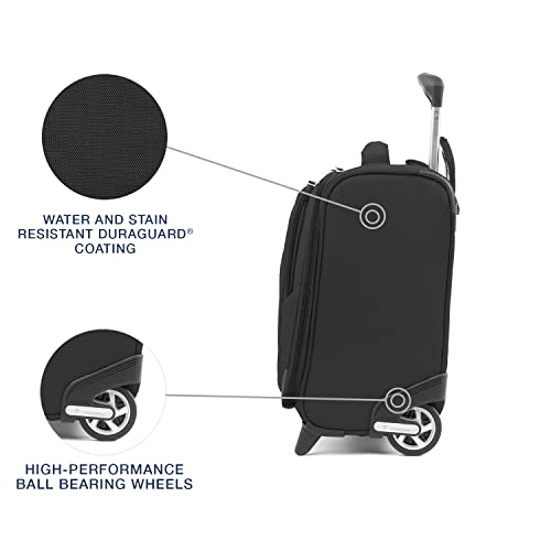 Travelpro Maxlite 5 Softside Lightweight Rolling Underseat Tote Upright 2 Wheel Bag, Men and Women, 14-Inch — Black