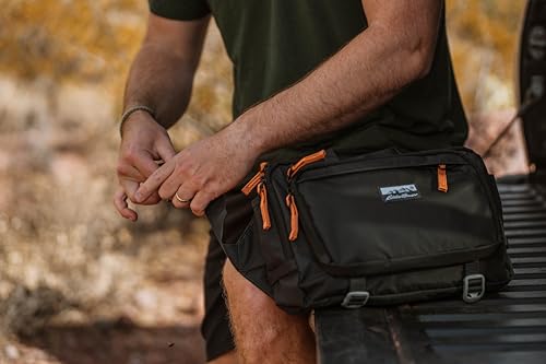 Eddie Bauer 7L Trail Bag with Removeable Shoulder Strap and Adjustable Waistband, Carbon Black