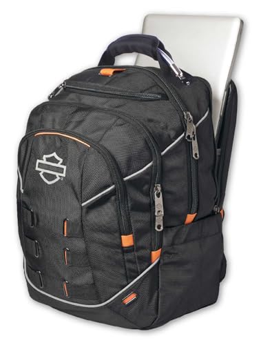 Harley-Davidson Reflective Bar & Shield Steel-Cable II Backpack, Midnight Black