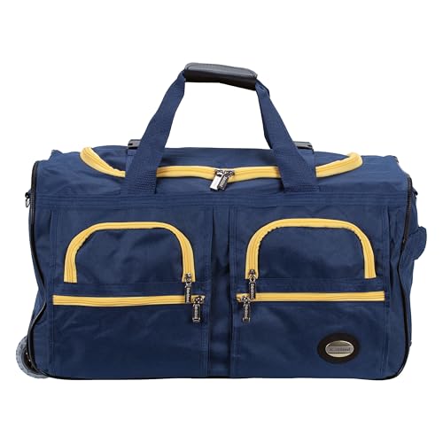 Rockland 40" Polyester Rolling Duffel Bag, Navy