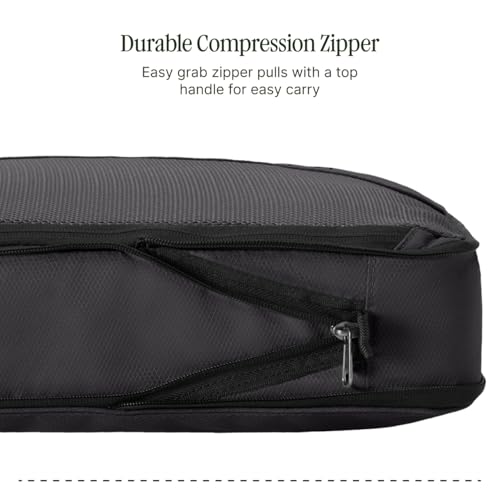 Eagle Creek Pack-It Reveal Compression Cube - Lightweight Compression Cube for Optimizing Luggage Space - Convenient Top Handle - Easy-Grab Zipper - Washable - Medium - Black