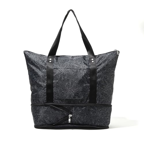 Baggallini Women's Carryall Expandable Packable Tote, Midnight Blossom