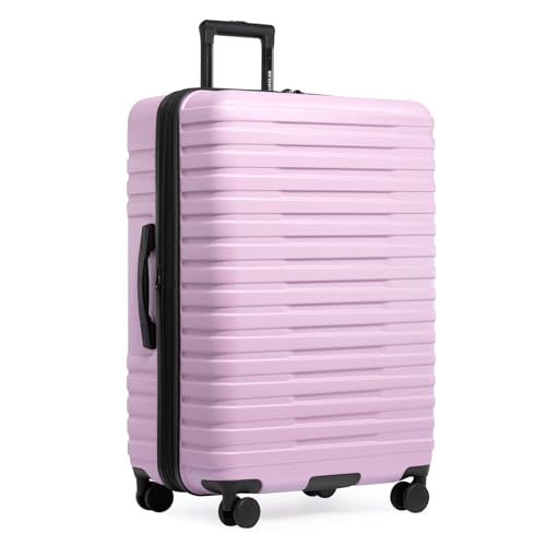 U.S. Traveler Boren Expandable Hardside Rugged Travel Luggage with 8 Spinner Wheels, Lavender, Checked-Large 30-Inch
