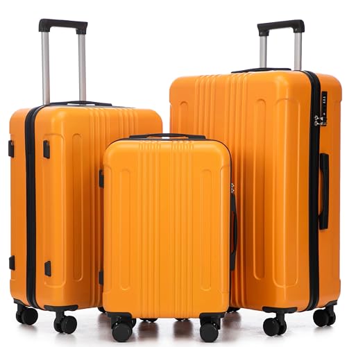 Merax 3 pcs/set in ABS Spinner Wheel Luggage Set, Carry on Suitcase