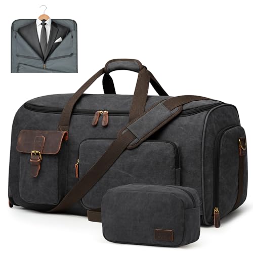 S-ZONE Garment Bags for Travel Convertible Garment Duffle Bags for Travel Suit Carry on Luggage for Men Hanging Suitcase