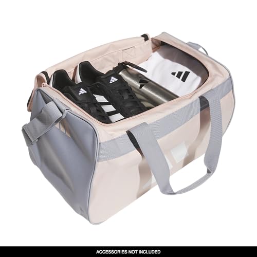 adidas Power Gym Bag – Lightweight Small Duffel, Blush Pink/White/Halo Silver Grey, OSFA