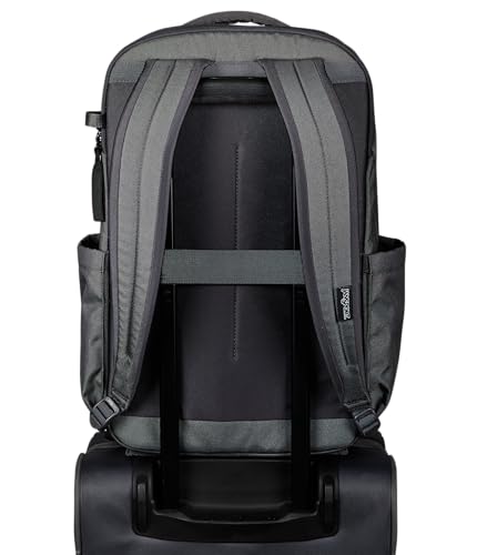 JanSport Good Latitude Travel Pack 30L – Water-Resistant Carry On Backpack – 16 Inch Padded Laptop Sleeve & Luggage Strap Weekender Bag, Smokey Grit