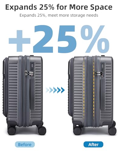 LARVENDER Carry On Luggage 22x14x9 Airline Approved, Suitcases with Wheels