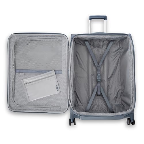 Samsonite UpLIFT Lightweight Large Checked Softside Luggage with Spinner Wheels - Expandable - Airline-Approved, Polyester Soft Suitcase for Ultra Light Travel - Elemental Blue