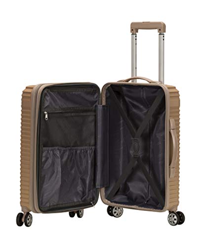 Rockland Star Trail Hardside 2 Piece Expandable Spinner Wheel Luggage Set, (20"/24"/28"), Champagne