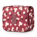 Mossio Hanging Toiletry Bag - Large Cosmetic Makeup Travel Organizer for Men & Women with Sturdy Hook (Wine Flower)