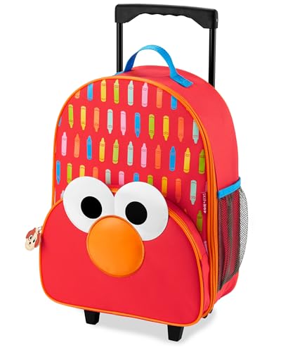 Skip Hop x Sesame Street Toddler Kids Carry-On Rolling Luggage with Wheels, Age 3y+ - Elmo