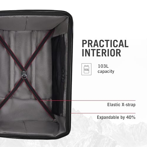 Victorinox Spectra 3.0 Expandable Large Case - Modern Hardside Luggage - Rolling Suitcase with Spinner Wheels - Holds Travel Accessories - 103 Liters, Red