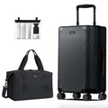 ECOHUB Hardside Expandable Carry On Luggage, 20" Rolling Luggage 22x14x9 Airline Approved with Spinner Wheels & TSA Lock, Lightweight Small Hardshell Travel Suitcase Valises, 20inch Carry-on Black