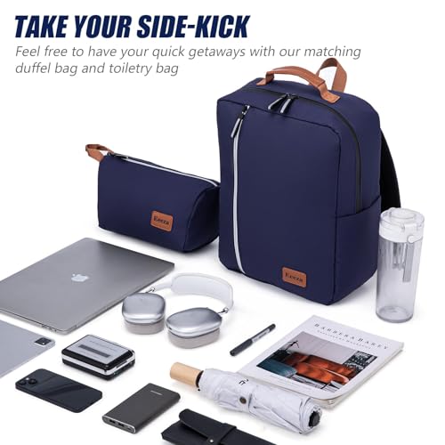 Eeeza Carry On Luggage Set 22x14x9 Airline Approved Luggage Sets 3 Piece,Suitcases with Wheels,ABS Hard Case Luggage with TSA Lock Spinner Wheels(20 Inch,BP/TB)