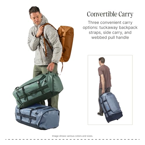 Eagle Creek Cargo Hauler Wheeled Duffel - Durable Duffel Bag for Travel - Easy Access Compartment - Deployable Backpack Straps - Lockable Zipper Opening - Duck Green - 110L
