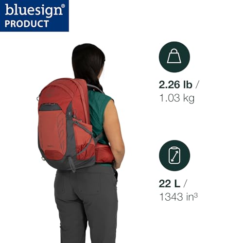 Osprey Tempest 22L Women's Lightweight Hiking Backpack - Small Daypack for Travel & Camping, Deep Fig/Hotspot Pink
